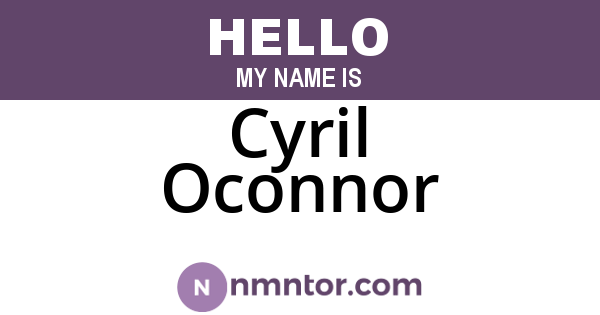 Cyril Oconnor