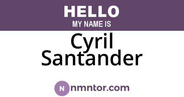 Cyril Santander