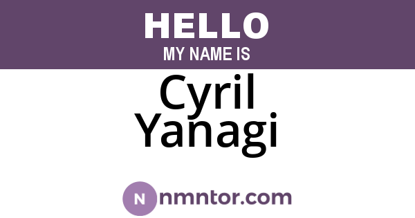 Cyril Yanagi
