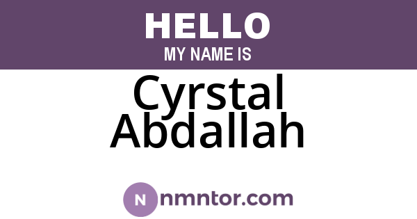 Cyrstal Abdallah