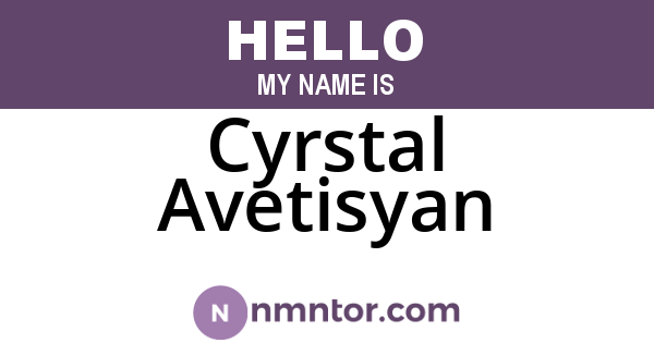 Cyrstal Avetisyan