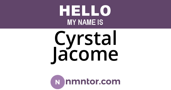 Cyrstal Jacome