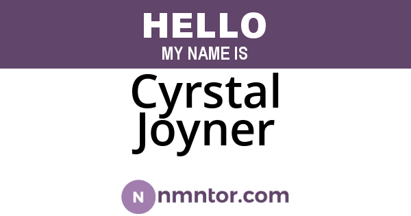 Cyrstal Joyner