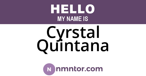 Cyrstal Quintana
