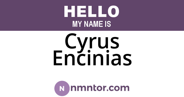 Cyrus Encinias