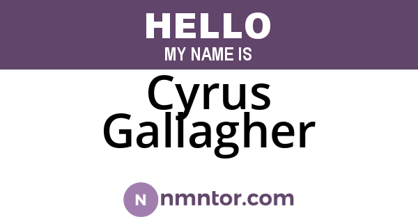Cyrus Gallagher