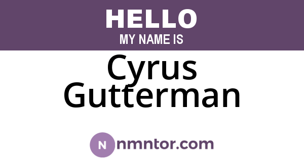 Cyrus Gutterman
