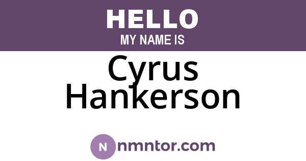 Cyrus Hankerson