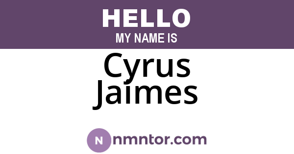 Cyrus Jaimes