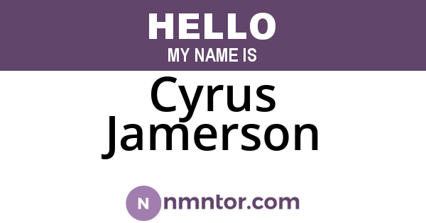 Cyrus Jamerson