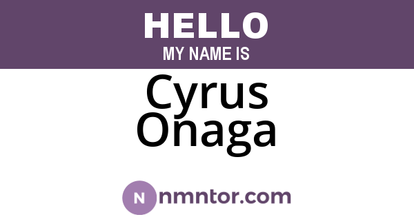 Cyrus Onaga