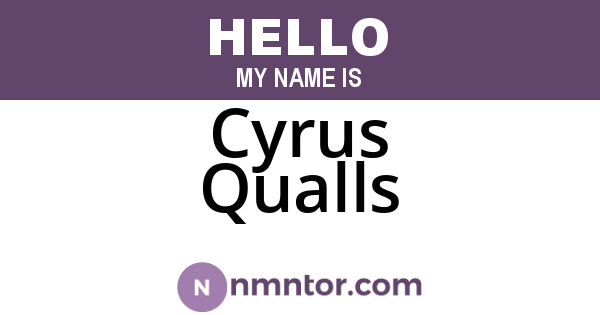 Cyrus Qualls