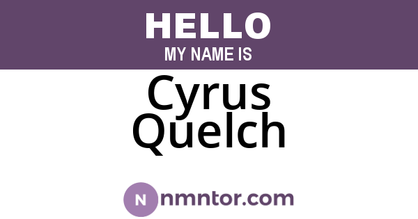 Cyrus Quelch