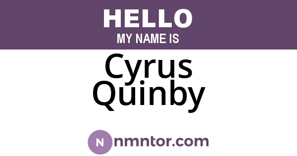 Cyrus Quinby