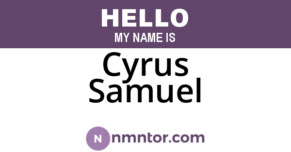 Cyrus Samuel