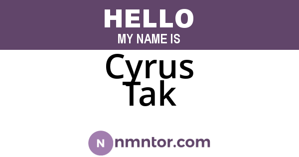 Cyrus Tak