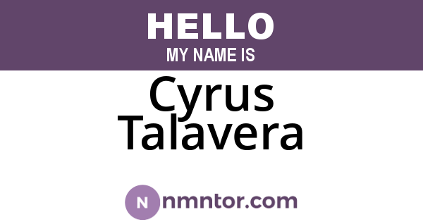 Cyrus Talavera