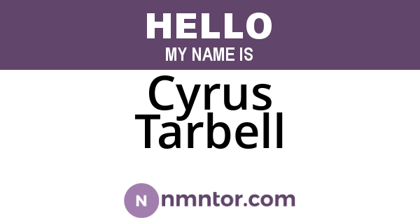 Cyrus Tarbell