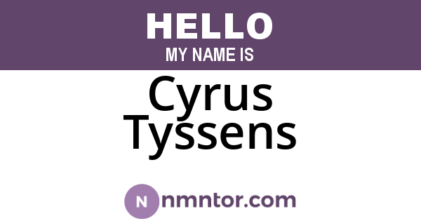Cyrus Tyssens