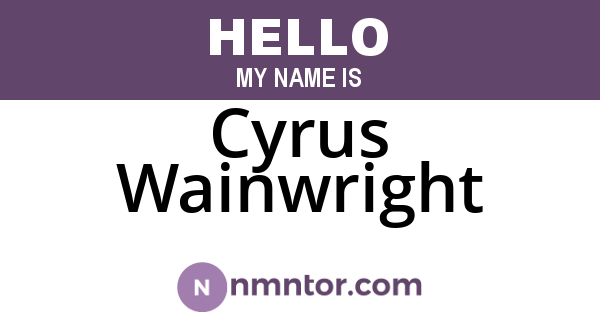 Cyrus Wainwright