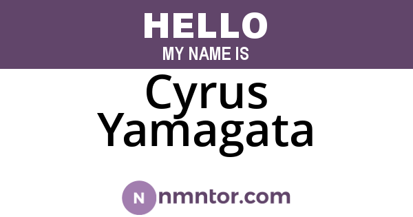 Cyrus Yamagata