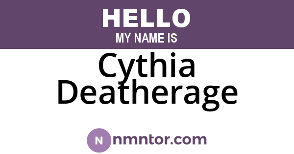 Cythia Deatherage