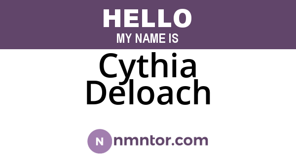 Cythia Deloach