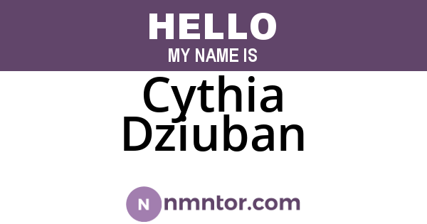Cythia Dziuban