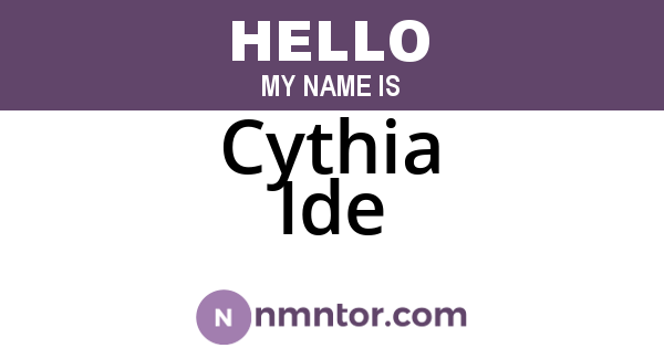 Cythia Ide