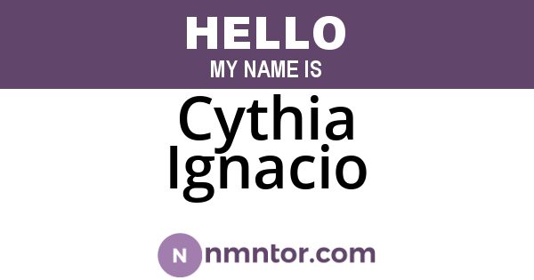 Cythia Ignacio