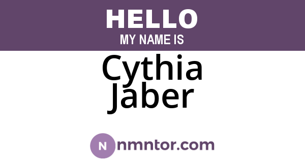 Cythia Jaber