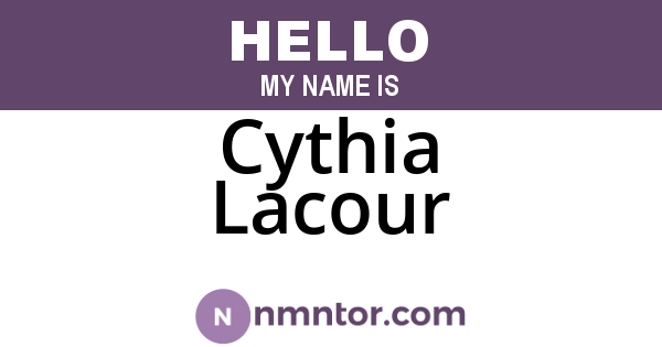 Cythia Lacour