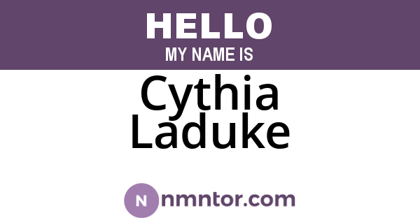 Cythia Laduke