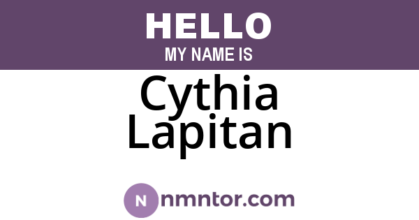 Cythia Lapitan