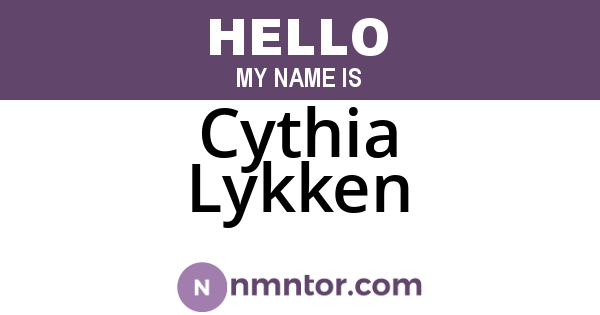 Cythia Lykken