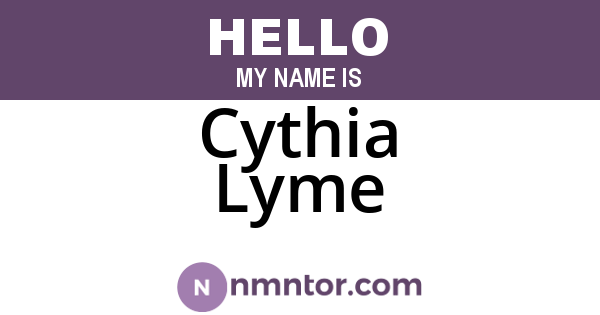 Cythia Lyme