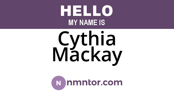 Cythia Mackay