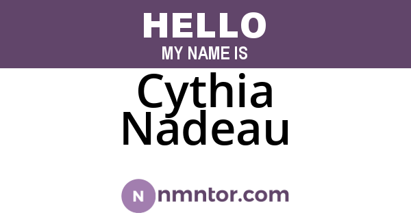 Cythia Nadeau