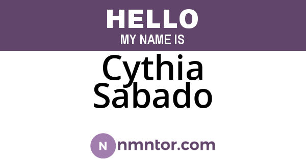 Cythia Sabado