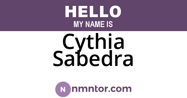 Cythia Sabedra