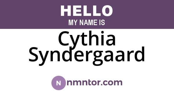 Cythia Syndergaard