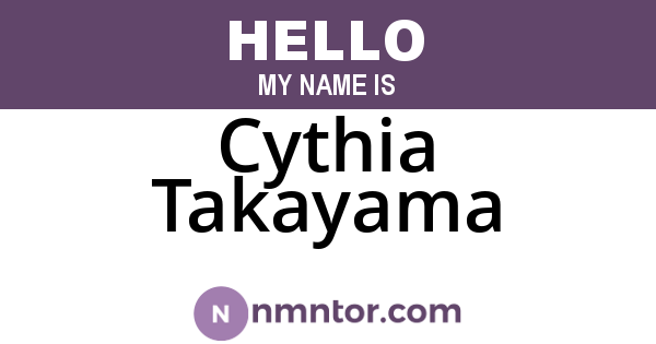 Cythia Takayama