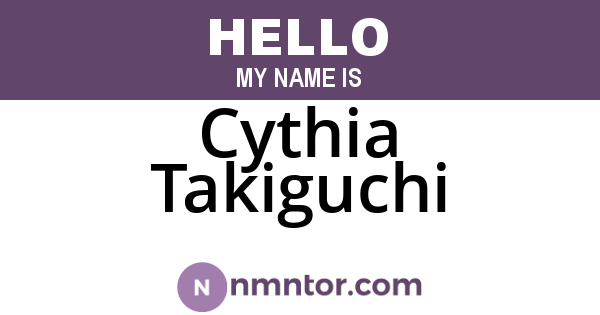Cythia Takiguchi
