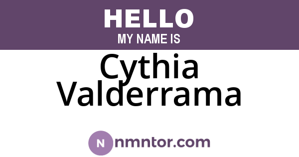 Cythia Valderrama