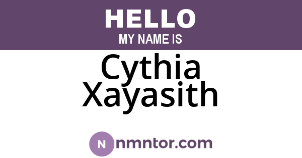 Cythia Xayasith
