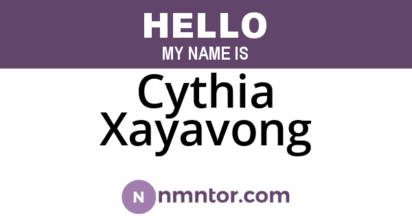 Cythia Xayavong
