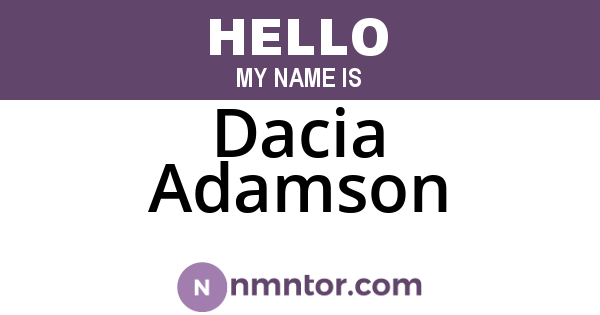Dacia Adamson