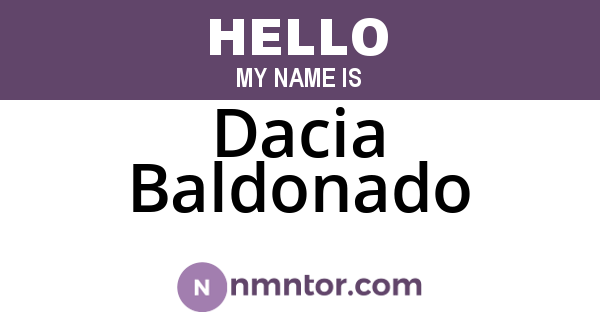 Dacia Baldonado