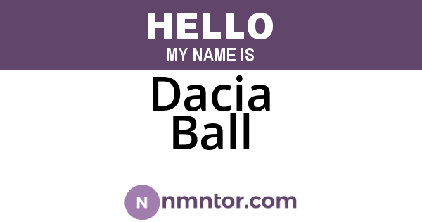 Dacia Ball