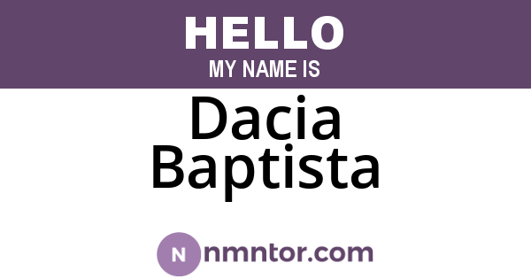 Dacia Baptista